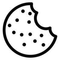 cookie line icon illustration isolated on white background vector