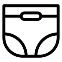diaper line icon illustration isolated on white background vector