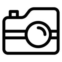 camera line icon illustration isolated on white background vector