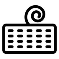 keyboard line icon illustration isolated on white background vector
