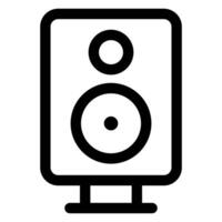 speaker line icon illustration isolated on white background vector