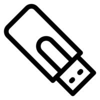 usb drive line icon illustration isolated on white background vector