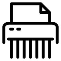shredder line icon illustration isolated on white background vector