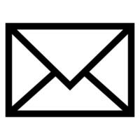 mail line icon illustration isolated on white background vector