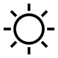 sun line icon illustration isolated on white background vector