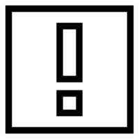 caution line icon illustration isolated on white background vector