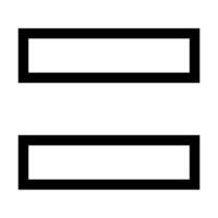 equal line icon illustration isolated on white background vector