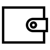 wallet line icon illustration isolated on white background vector