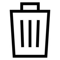 trash line icon illustration isolated on white background vector