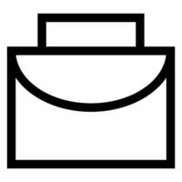 briefcase line icon illustration isolated on white background vector