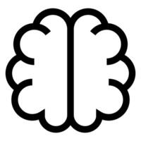 brain line icon illustration isolated on white background vector