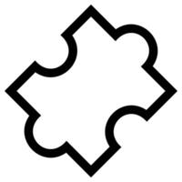 puzzle line icon illustration isolated on white background vector