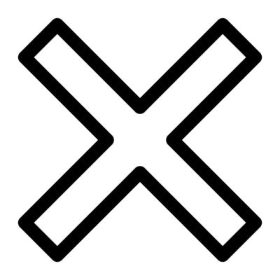 x mark line icon illustration isolated on white background