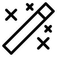 wand line icon illustration isolated on white background vector