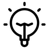 bulb line icon illustration isolated on white background vector