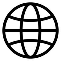 globe line icon illustration isolated on white background vector