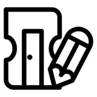sharpener line icon illustration isolated on white background vector