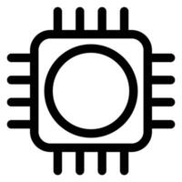 circuit line icon illustration isolated on white background vector