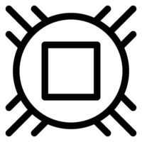 cpu line icon illustration isolated on white background vector