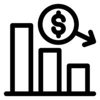 analytic line icon illustration isolated on white background vector