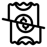 bill line icon illustration isolated on white background vector