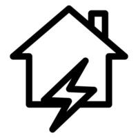 power house line icon illustration isolated on white background vector