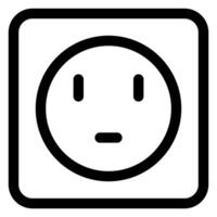 socket line icon illustration isolated on white background vector