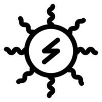 sun line icon illustration isolated on white background vector