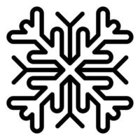 snowflake line icon illustration isolated on white background vector