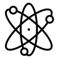 atom line icon illustration isolated on white background vector