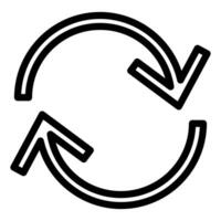 rotate line icon illustration isolated on white background vector