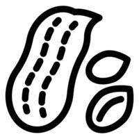 peanut line icon illustration isolated on white background vector