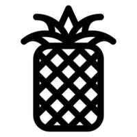 pineapple line icon illustration isolated on white background vector