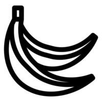 banana line icon illustration isolated on white background vector