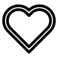 heart line icon illustration isolated on white background vector
