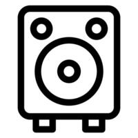 speaker line icon illustration isolated on white background vector