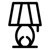 table lamp line icon illustration isolated on white background vector