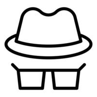 hacker line icon illustration isolated on white background vector