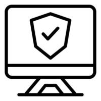 computer line icon illustration isolated on white background vector