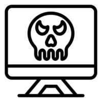 computer line icon illustration isolated on white background vector