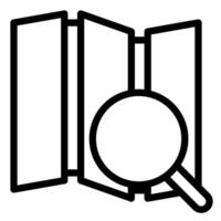 search location line icon illustration isolated on white background vector