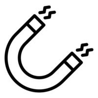 magnet line icon illustration isolated on white background vector