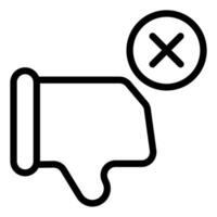 decline line icon illustration isolated on white background vector