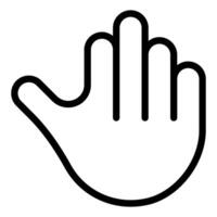 hand line icon illustration isolated on white background vector