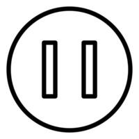 circle line icon illustration isolated on white background vector