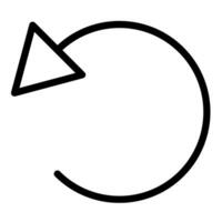 rotate line icon illustration isolated on white background vector