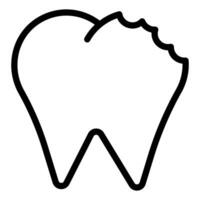 tooth line icon illustration isolated on white background vector