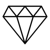 diamond line icon illustration isolated on white background vector