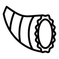 cornucopia line icon illustration isolated on white background vector