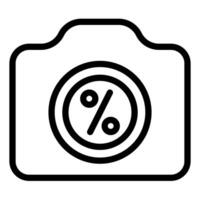 camera line icon illustration isolated on white background vector